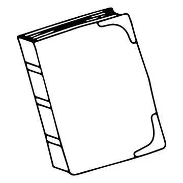 Vector doodle icon of a closed book, isolated on a white background Illustrazione stock
