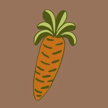Vector doodle illustration of carrot Stock Illustration