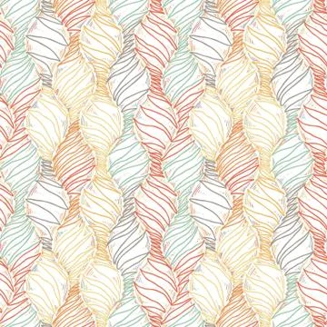 Vector doodle seamless pattern with ink brush or pen strokes Illustrazione stock