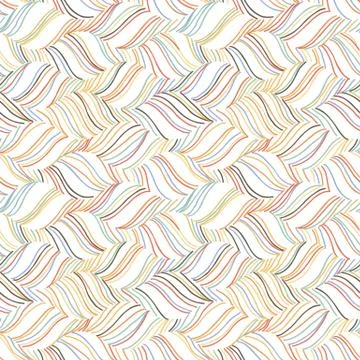 Vector doodle seamless pattern with ink brush or pen strokes Illustrazione stock