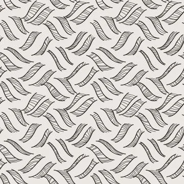 Vector doodle seamless pattern with ink brush or pen strokes Illustrazione stock