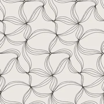 Vector doodle seamless pattern with ink brush or pen strokes Illustrazione stock
