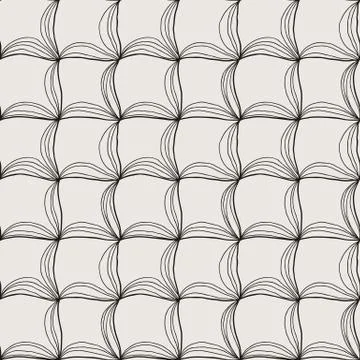 Vector doodle seamless pattern with ink brush or pen strokes Illustrazione stock