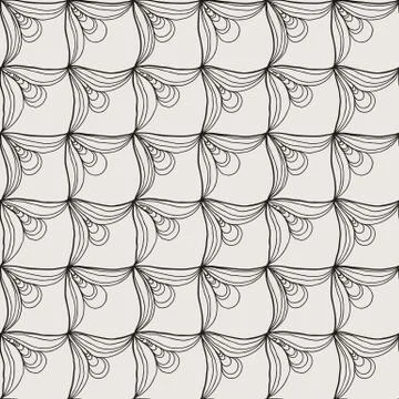 Vector doodle seamless pattern with ink brush or pen strokes Stockillustratie