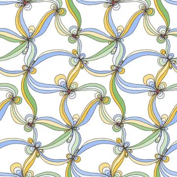 Vector doodle seamless pattern with ink brush or pen strokes Illustrazione stock