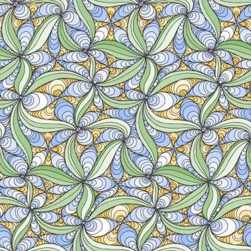 Vector doodle seamless pattern with ink brush or pen strokes Illustrazione stock