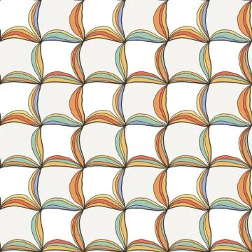 Vector doodle seamless pattern with ink brush or pen strokes Illustrazione stock