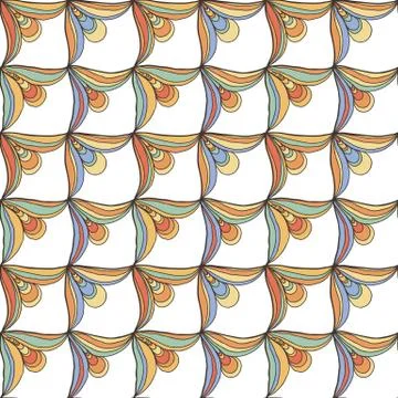 Vector doodle seamless pattern with ink brush or pen strokes Stockillustratie