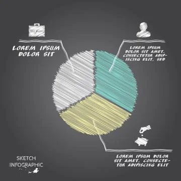 Vector doodle sketch elements for infographic. Stock Illustration