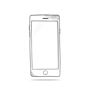 Vector doodle smartphone. Vector illustration Stock Illustration