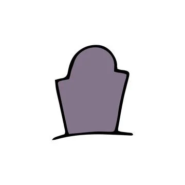 Vector doodle tomb. Sketch Headstone on the graveyard Illustrazione stock