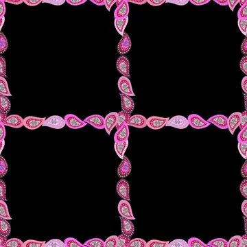 Vector. Doodles elements hand drawn frames. Seamless pattern. Picture in gray, p Stock Illustration