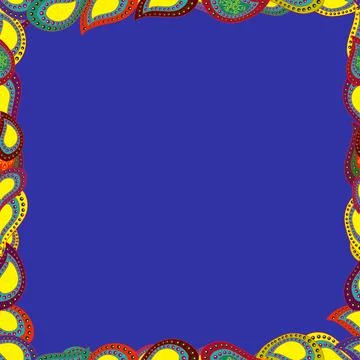 Vector. Doodles pattern style. Seamless pattern. Decorative vintage frames and b Illustrazione stock