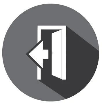 Vector Door Icon Stock Illustration