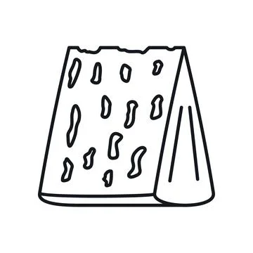 Vector Dorblu cheese in line style Stock-Illustration