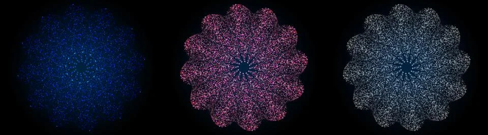 Vector dot burst spray confetti particle. Luxury texture round pattern 스톡 일러스트