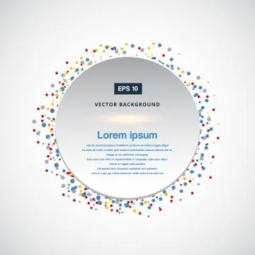 Vector dot colorful with circle tag Stock Illustration