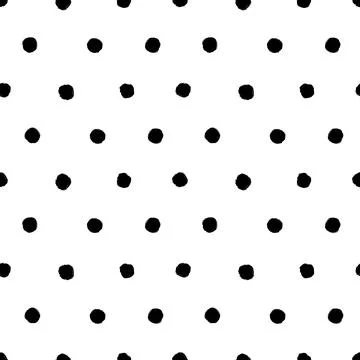 Vector dot pattern. Seamless background from brush strokes. Dotted ornament Stockillustratie