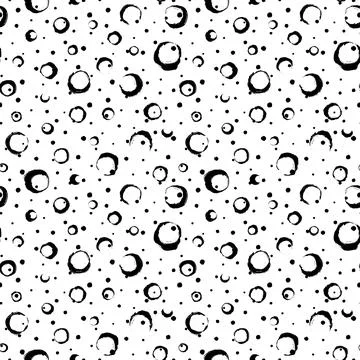 Vector dot pattern. Seamless background from brush strokes. Dotted ornament Stock Illustration