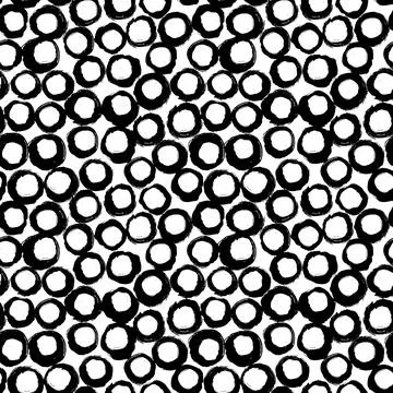 Vector dot pattern. Seamless background from brush strokes. Dotted ornament Illustrazione stock