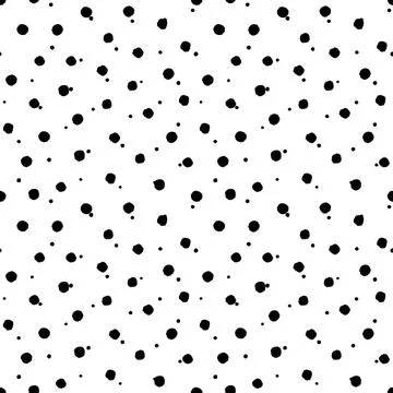 Vector dot pattern. Seamless background from brush strokes. Dotted ornament 스톡 일러스트