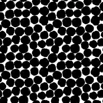 Vector dot pattern. Seamless background from brush strokes. Dotted ornament Stock Illustration