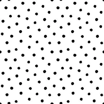 Vector dot pattern. Seamless background from brush strokes. Dotted ornament Stock Illustration
