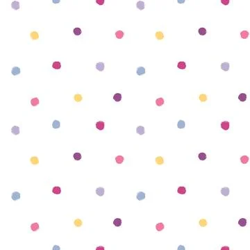 Vector dot pattern. Seamless background from colorful brush strokes Stock Illustration