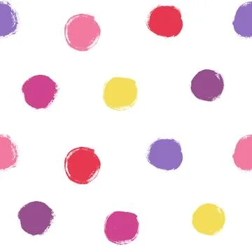 Vector dot pattern. Seamless background from colorful brush strokes 스톡 일러스트