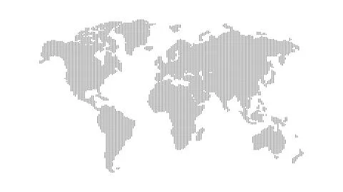 Vector Dot World Map for Global Projects and Presentations Stock Illustration