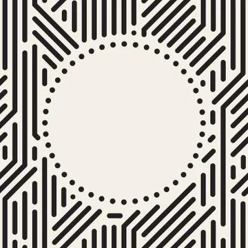 Vector dots circle frame in digital style. Illustrazione stock