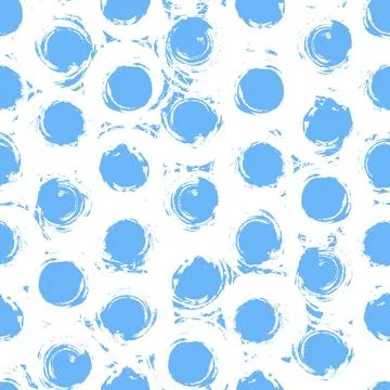 Vector dots pattern. Blue white brush background Illustrazione stock