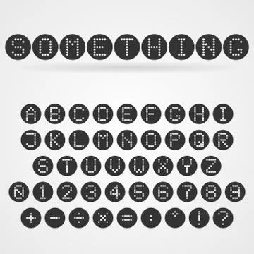 Vector dotted alphabet Stock Illustration