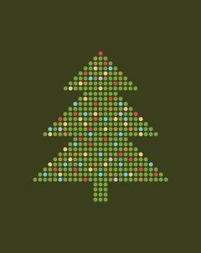 Vector dotted christmas tree. - Illustration Stock Illustration