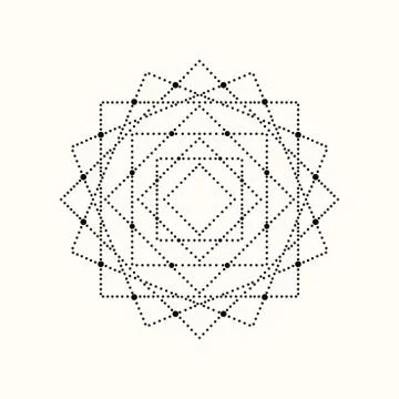 Vector dotted geometric shape. Иллюстрация
