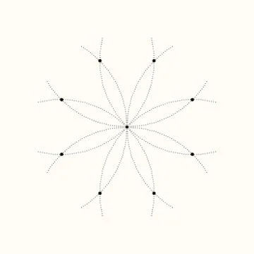 Vector dotted geometric shape. 库存插图