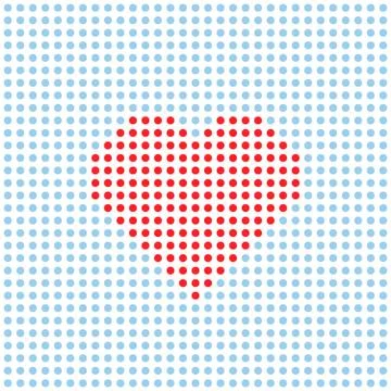 Vector dotted heart Stock Illustration