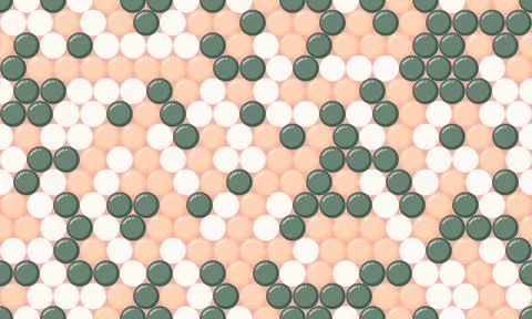 Vector dotted pattern with colorful geometric circles. Perfect for textile,.. イラスト素材