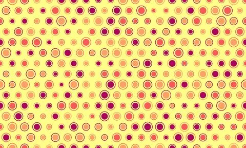 Vector dotted pattern with colorful geometric circles. Perfect for textile,.. Stock Illustration