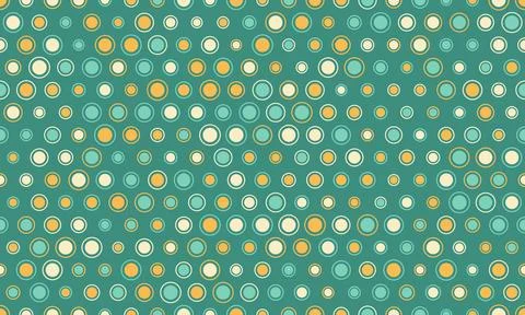 Vector dotted pattern with colorful geometric circles. Perfect for textile,.. Stock Illustration