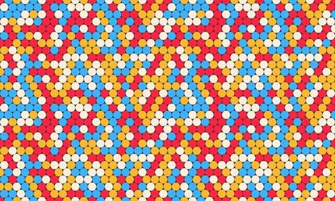 Vector dotted pattern with colorful geometric circles. Perfect for textile,.. Stock Illustration