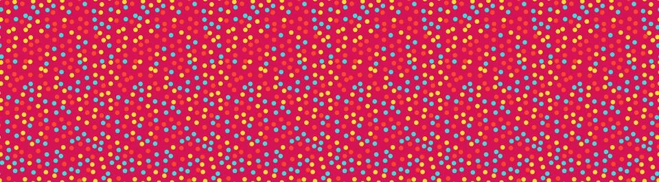 Vector dotted pattern with colorful geometric circles. Perfect for textile,.. Illustrazione stock