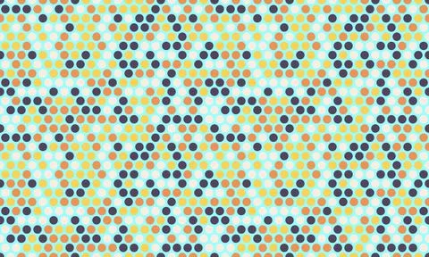 Vector dotted pattern with colorful geometric circles. Perfect for textile,.. Stock Illustration