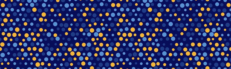 Vector dotted pattern with colorful geometric circles. Perfect for textile,.. Illustrazione stock
