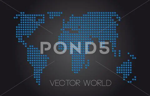Vector dotted world map Stock Illustrationen