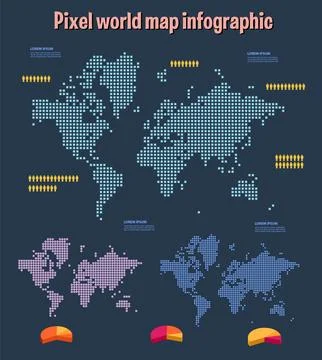 Vector Dotted World Map Stockillustratie