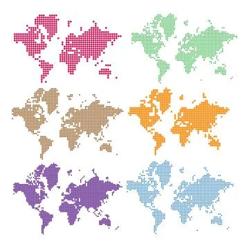 Vector Dotted World Map Stockillustratie