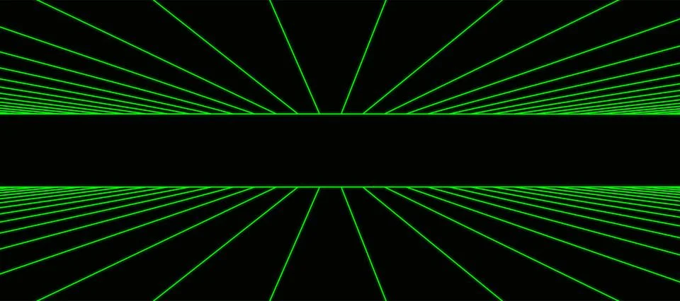 Vector double perspective acid green grid. Digital cyberspace. Network connec イラスト素材