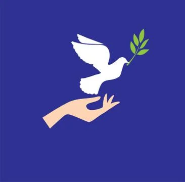 Vector Dove With Olive Branch Stock-Illustration