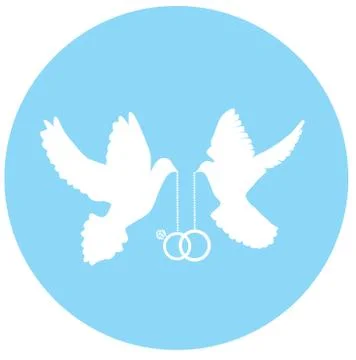 Vector Dove Wedding Stock Illustration